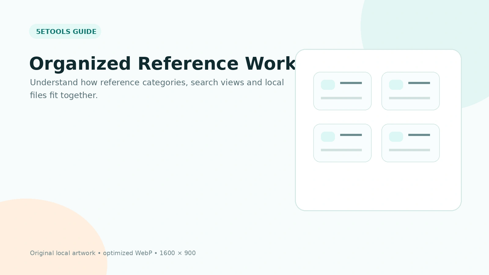 Original organized reference library illustration