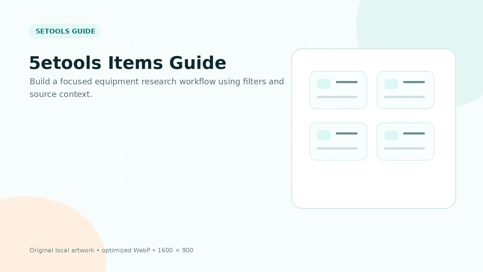 5etools Items Guide: Efficient Equipment Reference Search artwork